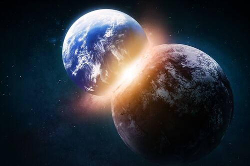 El choque de dos mundos en el Sistema Solar podría ser responsable de la formación de placas tectónicas en la Tierra