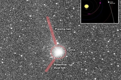 La sonda JUICE de la ESA captura al cometa interestelar 3I/ATLAS en su estado más activo