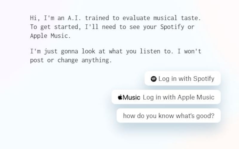 La Inteligencia Artificial que critica tus gustos de música en Spotify o Apple Music.