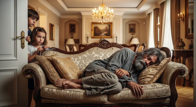 Broma del vagabundo en casa / IA Whisk-FW