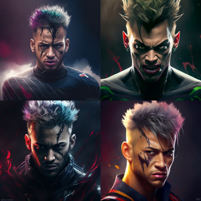 Futbolistas como villanos gracias a la Inteligencia Artificial Midjourney