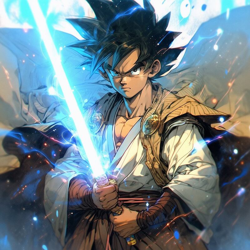 Goku como Caballero Jedi. @SenpaiCrusade