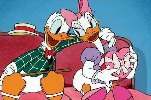 Inteligencia artificial ilustra las versiones humanas del Pato Donald y su novia Daisy