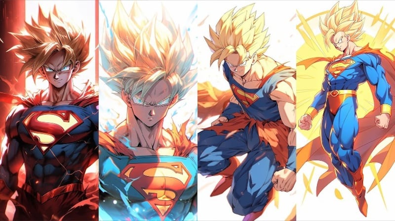 El poder de la Inteligencia Artificial se siente con este Fan Art que nos ilustra al protagonista de Dragon Ball como Superman.