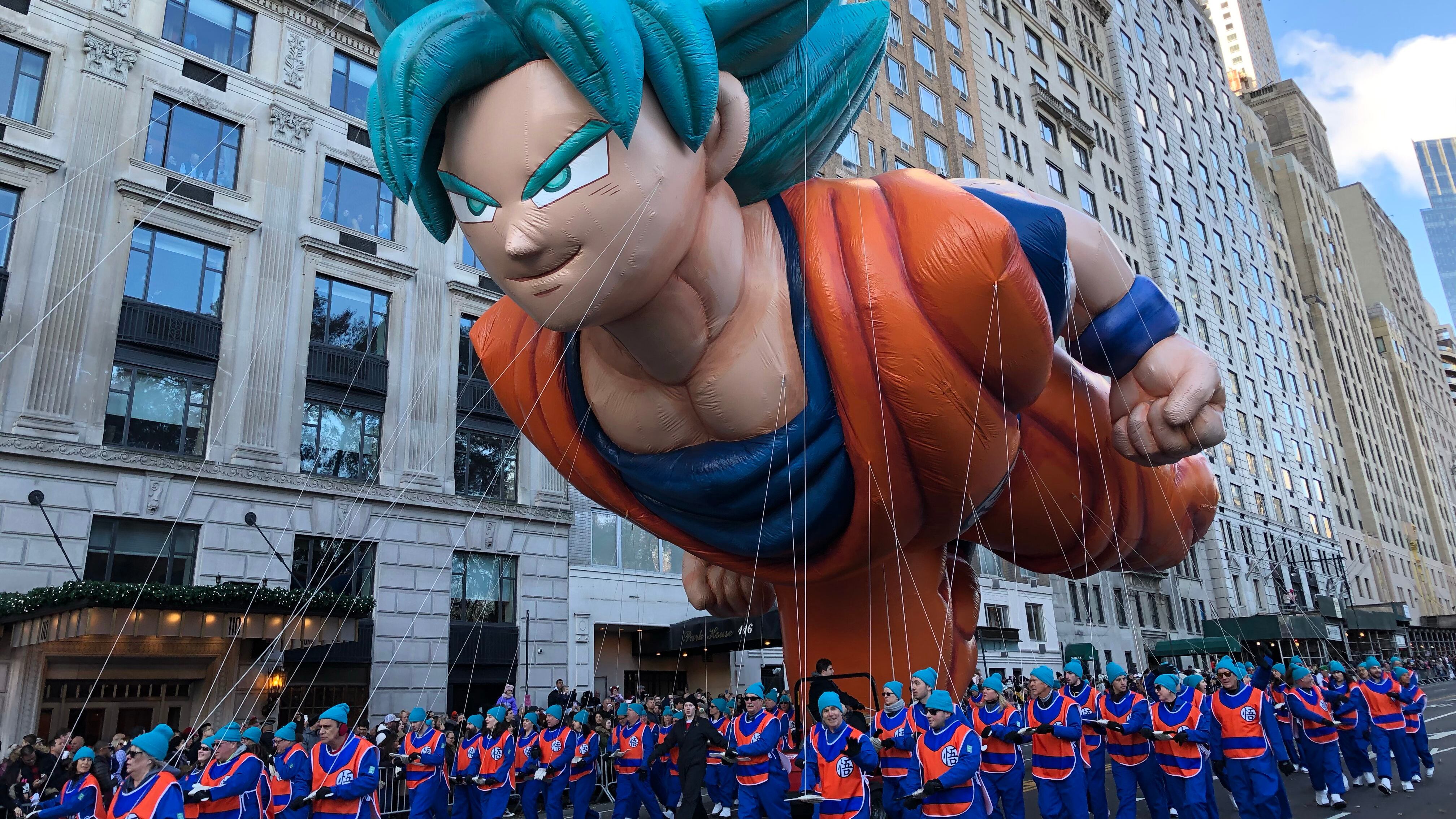 El anime se ha convertido en un elemento cada vez más presente en el Desfiles de Acción de Gracias. Gokú y Dragon Ball Super no podían faltar.