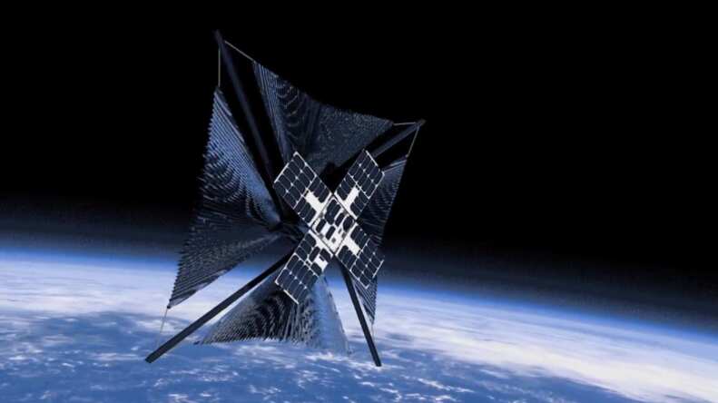 Sistema de vela solar compuesto avanzado (ACS3) de la NASA.