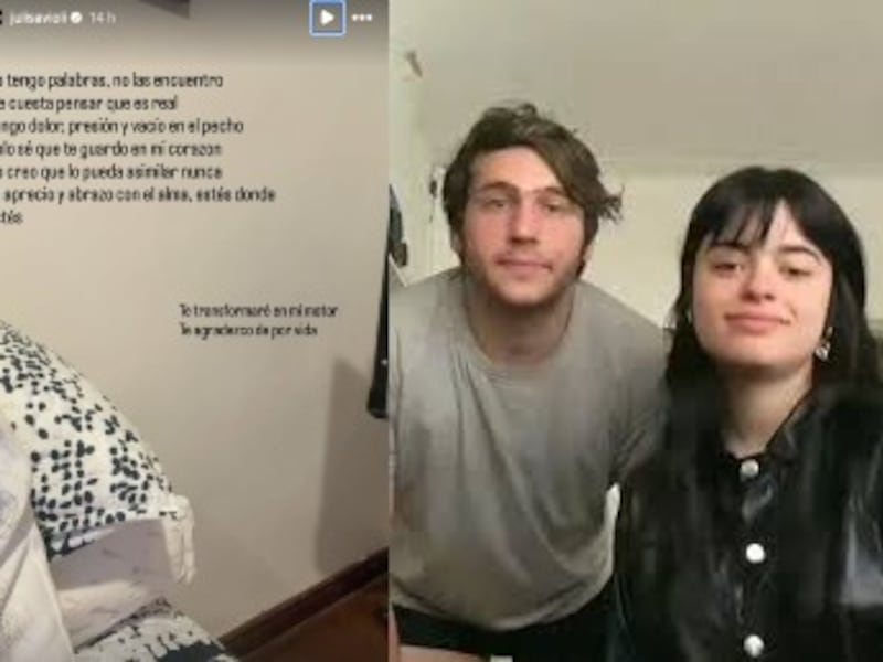 La exnovia de Gaspi reaccionó a su muerte: “Tengo un vacío en el pecho”