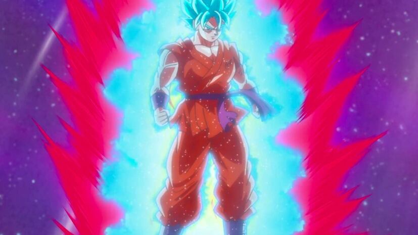 Goku en Super Saiyajin Blue con Kaioken - Dragon Ball Super