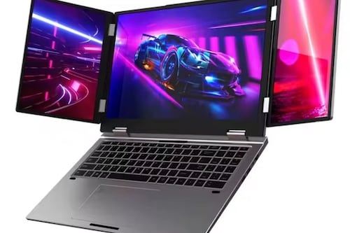 ¿Es real? En China crearon un notebook con tres pantallas a un precio bastante competitivo