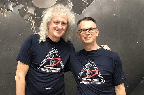 Brian May, leyenda de Queen, clave en la llegada de muestras del asteroide Bennu