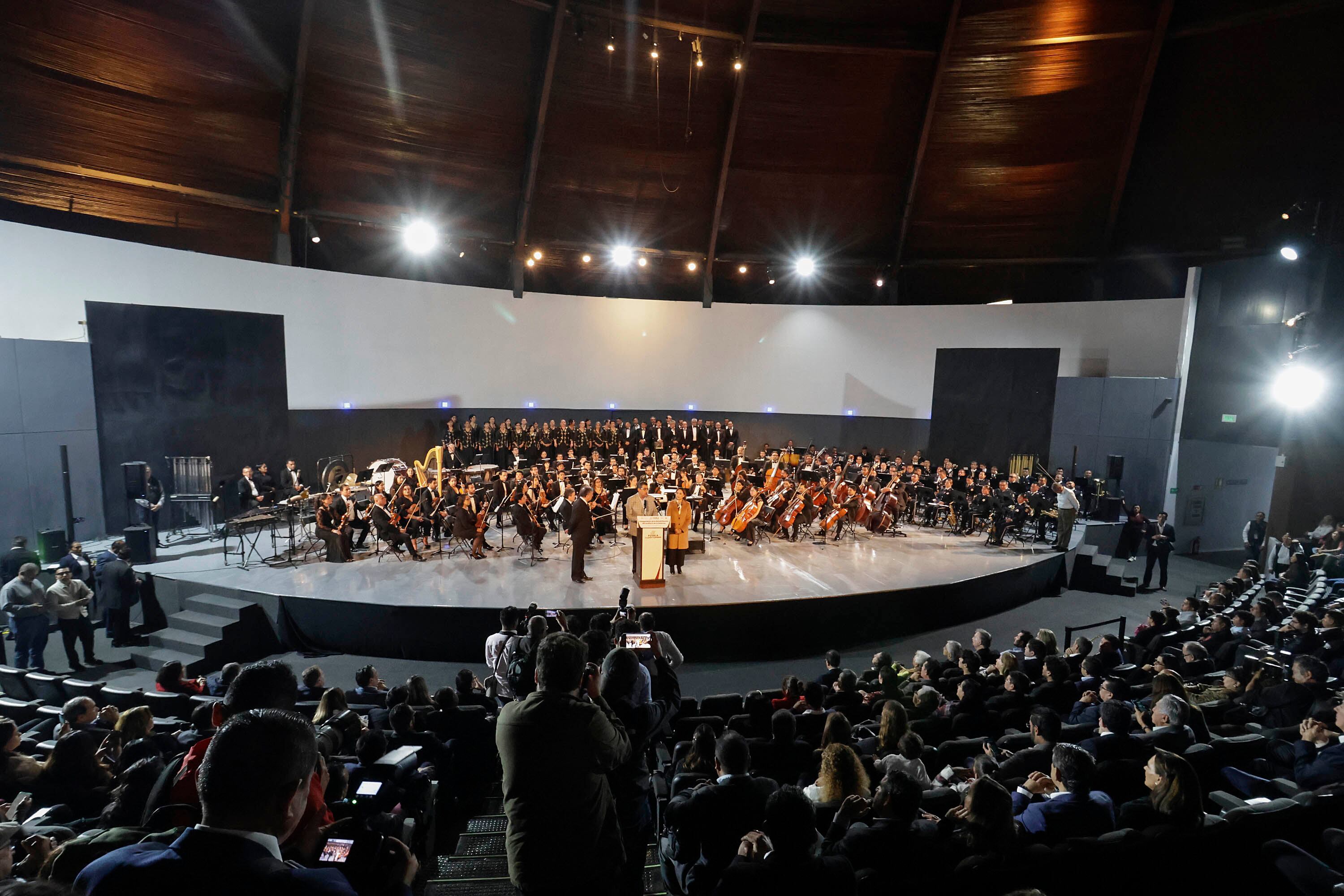 La inauguración del Auditorio de la Reforma se realizó con un concierto de la Orquesta Sinfónica de Puebla. FOTO: Oscar Rodríguez/Agencia Enfoque