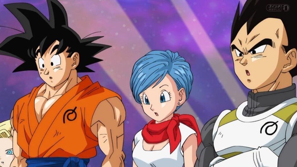 Goku, Bulma y Vegeta Dragon Ball