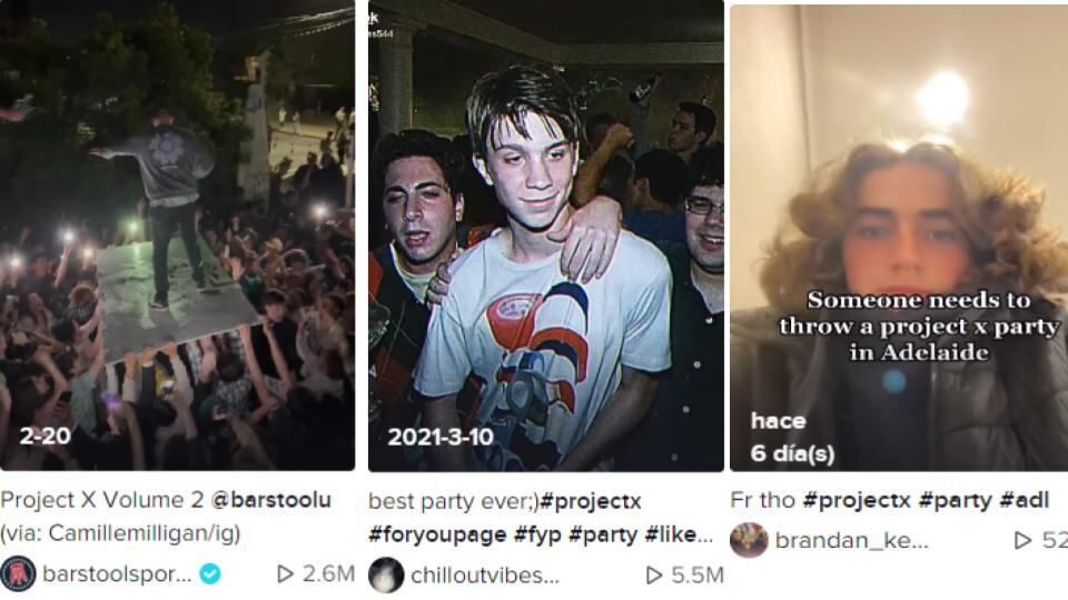 "Proyecto X" es una referencia en TiKTok