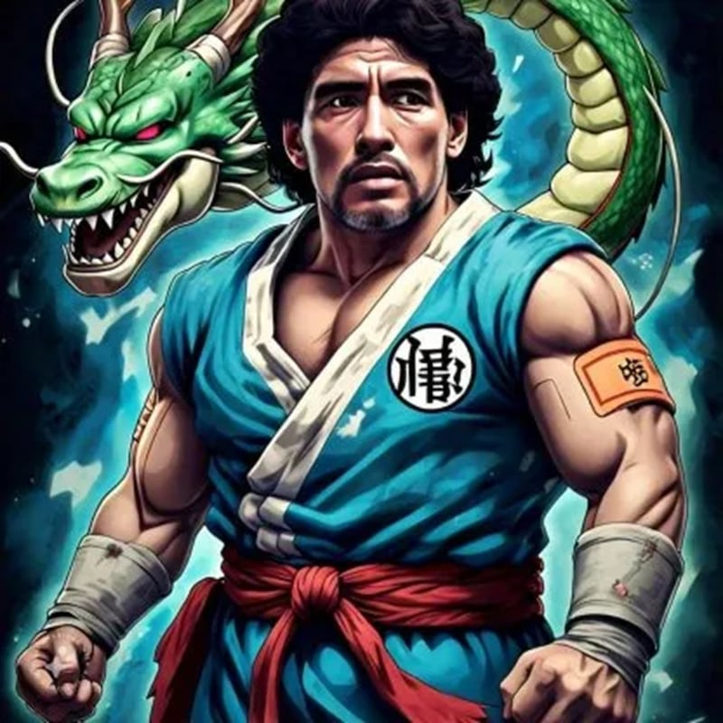 Diego Maradona Dragon Ball IA
