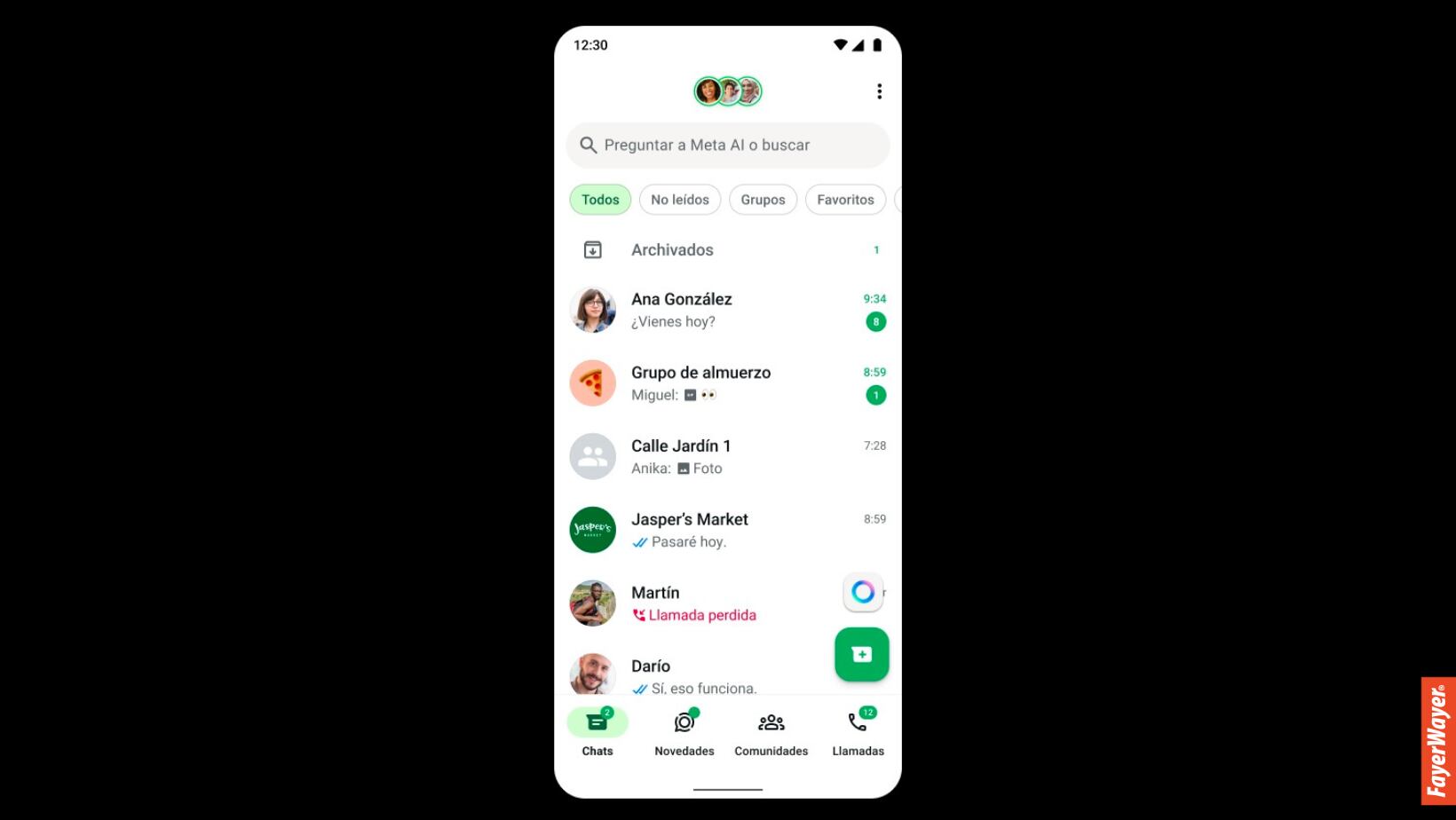 WhatsApp cambia el diseño en Chile: los Estados se mudan a la parte superior de los chats