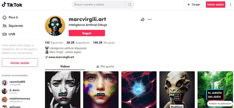 Cuenta de TikTok
