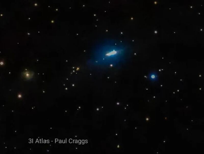 Imagen de 3i/Atlas de Paul Craggs, en mejor calidad que la NASA