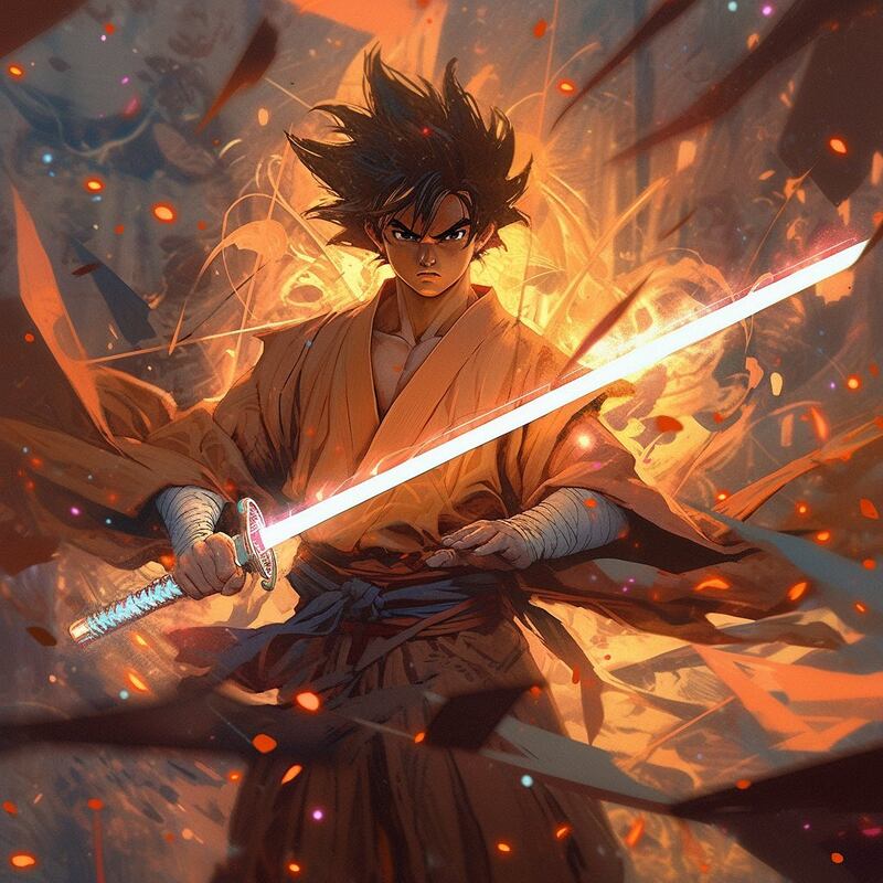 Goku como Caballero Jedi. @SenpaiCrusade