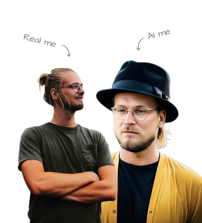 Una persona real convertida en modelo de IA