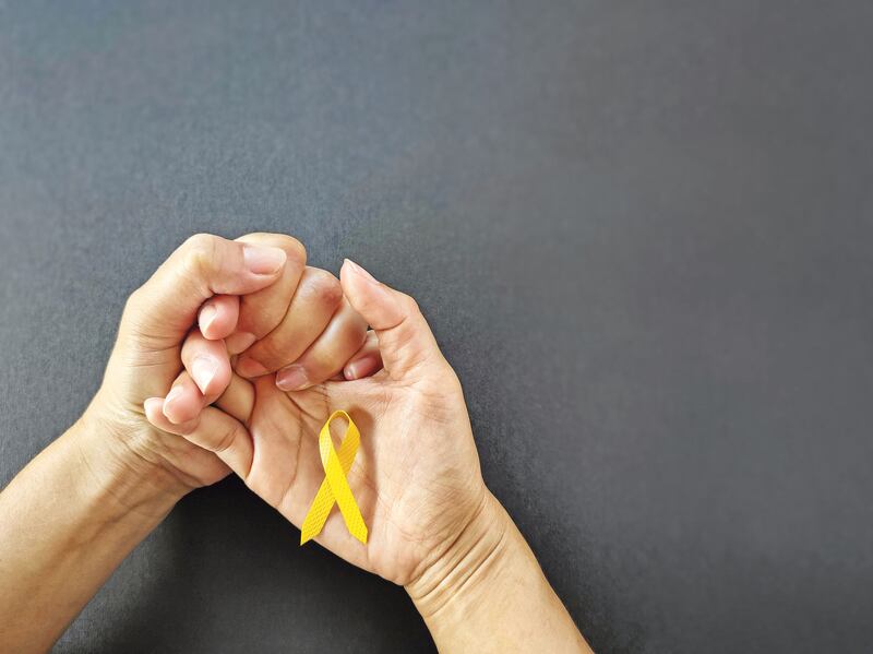 Lazo amarillo. Símbolo del Día Mundial de la Prevención del Suicidio, que se conmemora el 10 de septiembre.