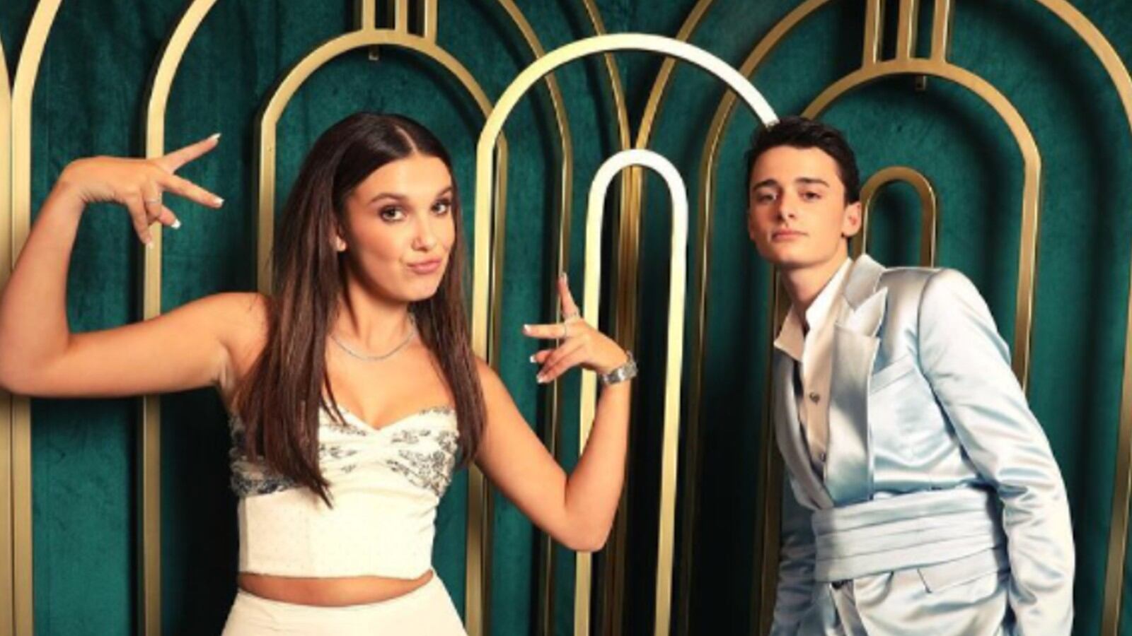 Millie Bobby Brown y Noah Schnapp de Stranger Things