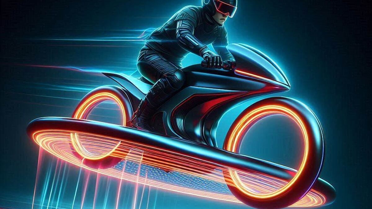 Bicicleta o moto levitación magnética