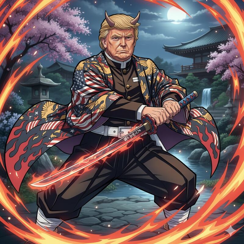 Trump vs Demon Slayer