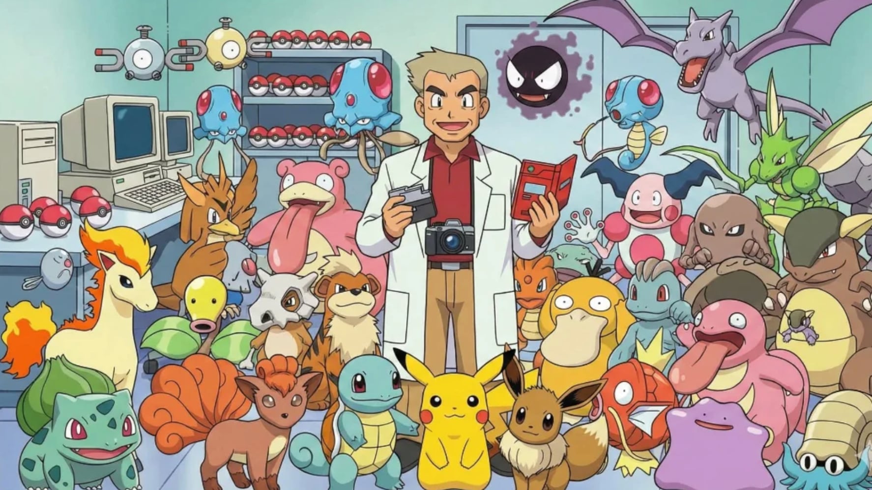 Profesor Oak - Pokémon - Gemini/IA