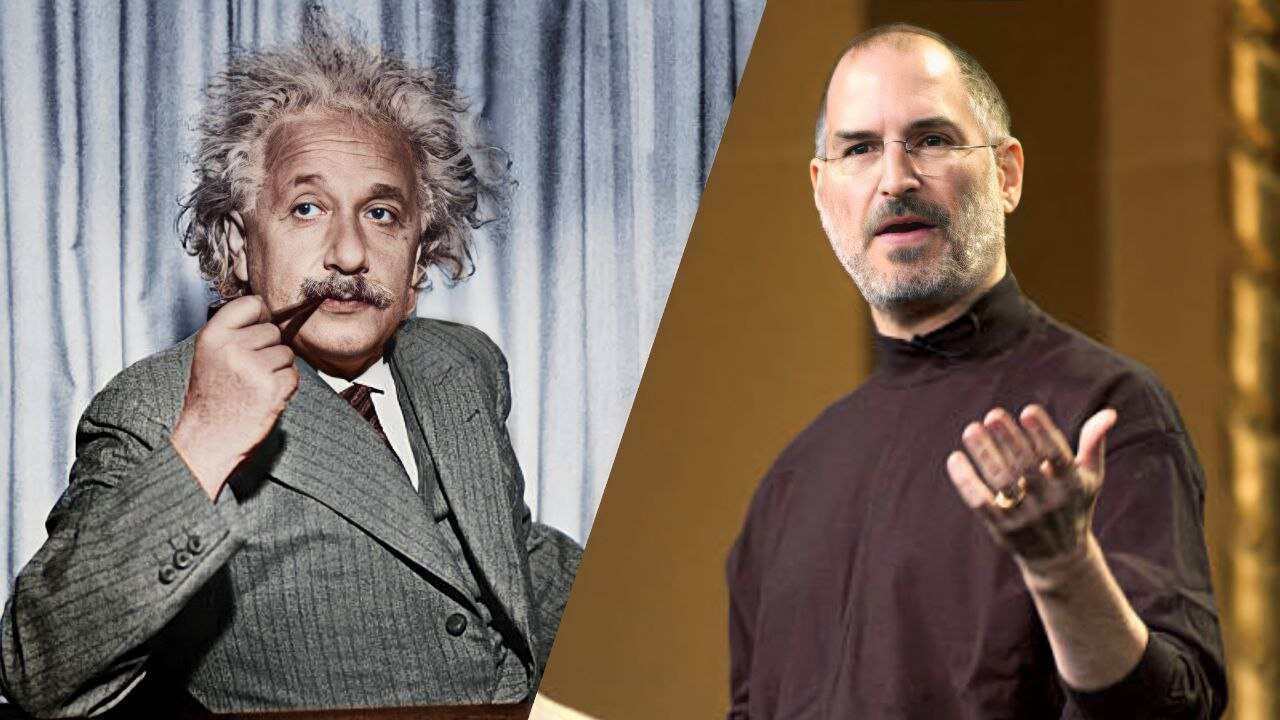 Albert Einstein y Steve Jobs