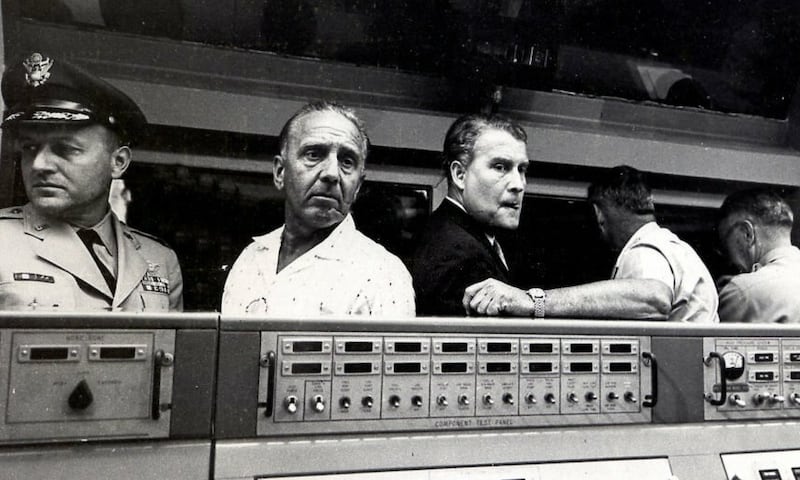 Kurt Debus y Wernher Von Braun en la NASA