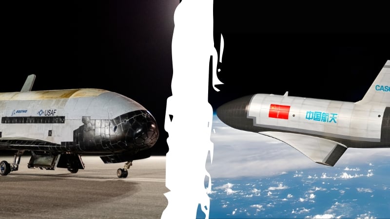 Avión espacial reutilizable X-37B y Avión espacial chino Shenlong | Composición