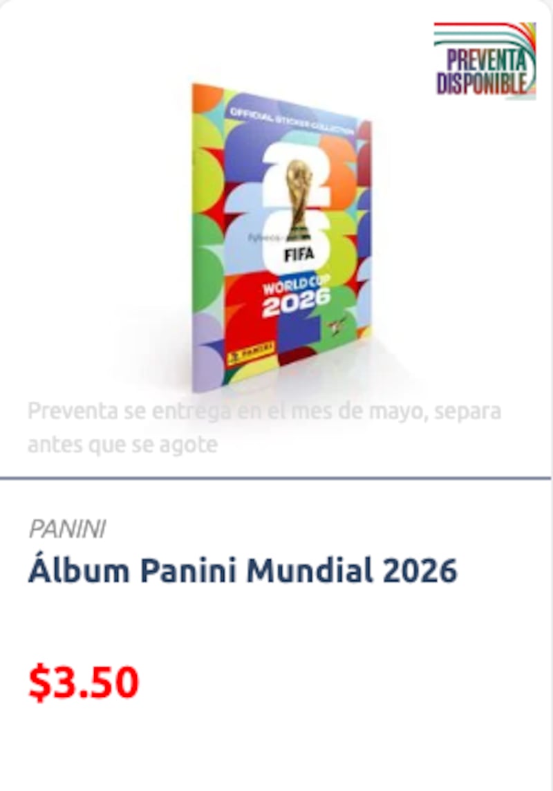 Álbum Panini saldrá en los próximos días.