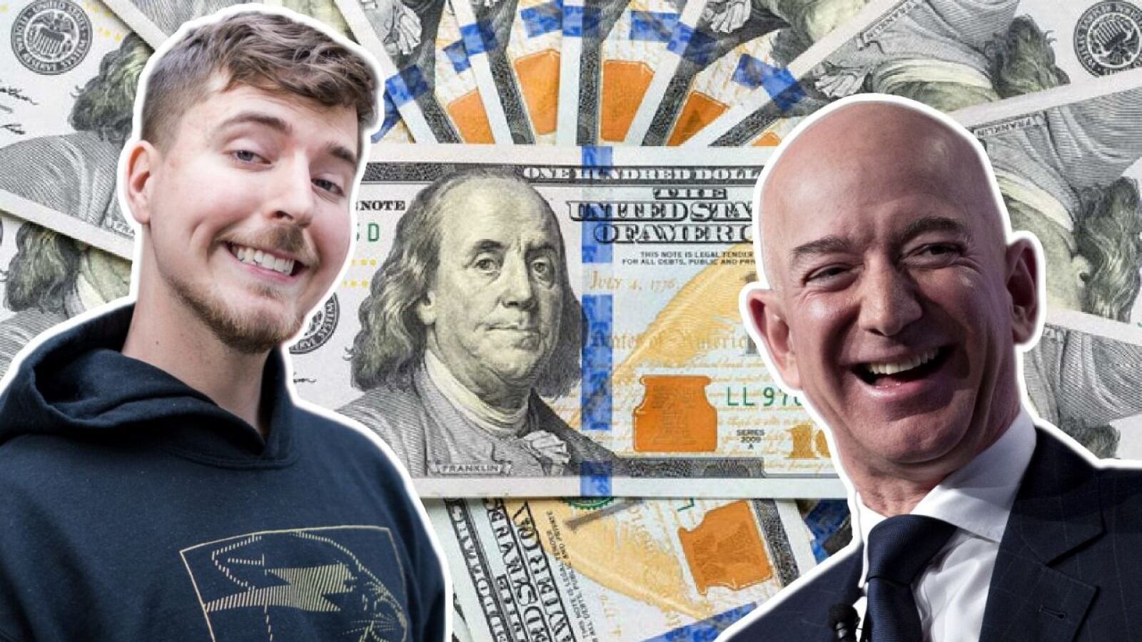 Mr. Beast y Jeff Bezos