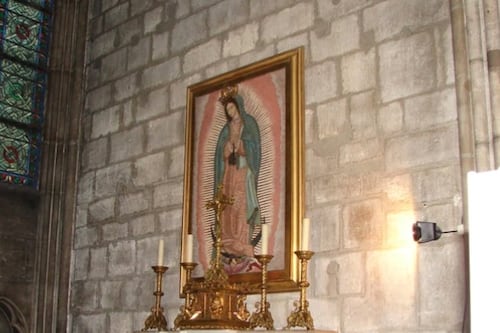 La Virgen de Guadalupe en Notre Dame se salvó del incendio