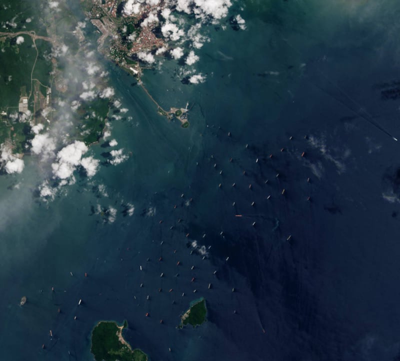 La alarmante imagen del Canal de Panamá