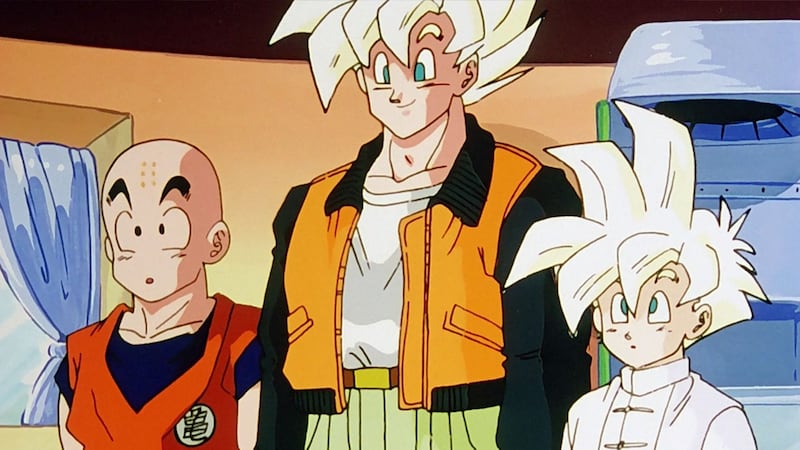 Krilin Goku Gohan arco de cell Dragon Ball Z