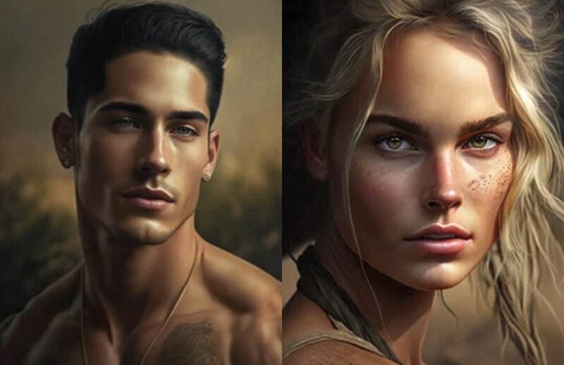 Inteligencia artificial muestra al hombre y mujer "perfectos"