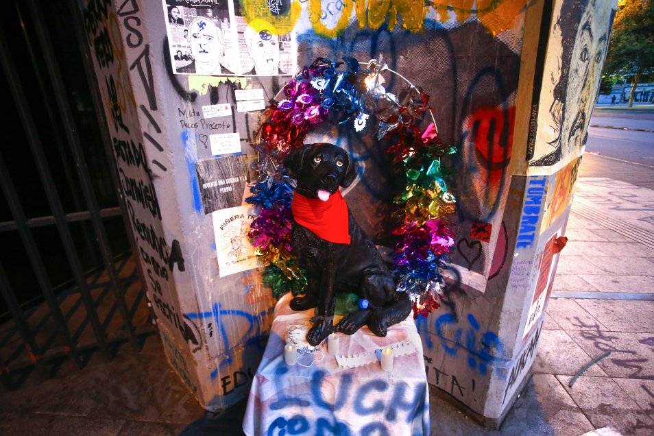 Nacen más homenajes al Negro Matapacos, incluyendo un altar y hasta la estatua de Hachiko en Japón