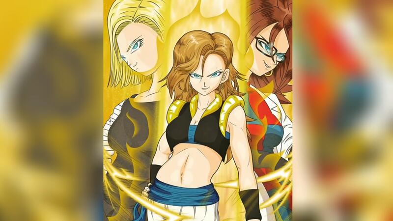 Fusión entre Número 18 y Androide 21 Dragon Ball