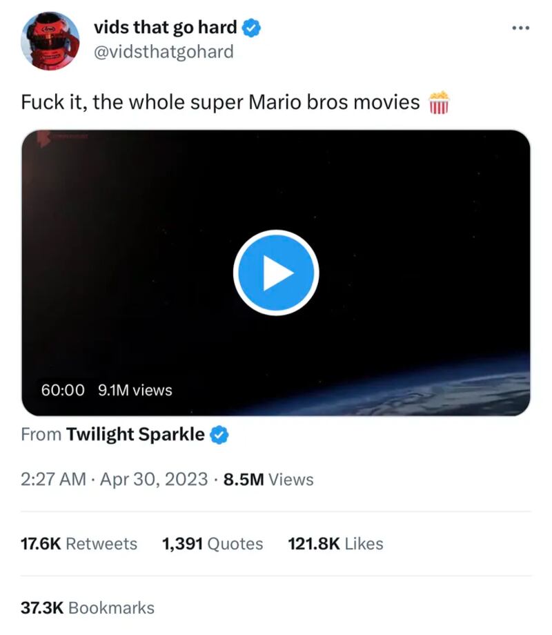 Twitter se ha convertido en tierra de nadie gracias a la ausencia de moderadores y los piratas comparten ahí Super Mario Bros. La Película completa.