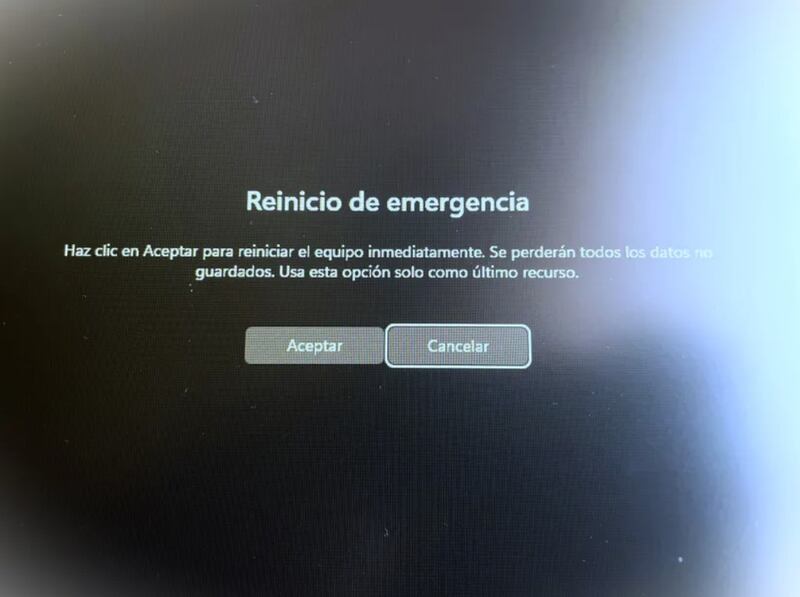 Reinicio de emergencia