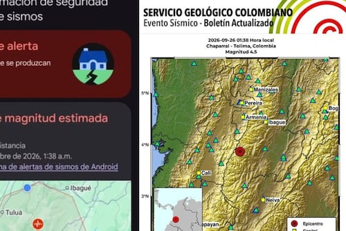 ¿Lo sintió? Alerta de Android despertó a varios colombianos por temblor de magnitud 4.5 durante la madrugada
