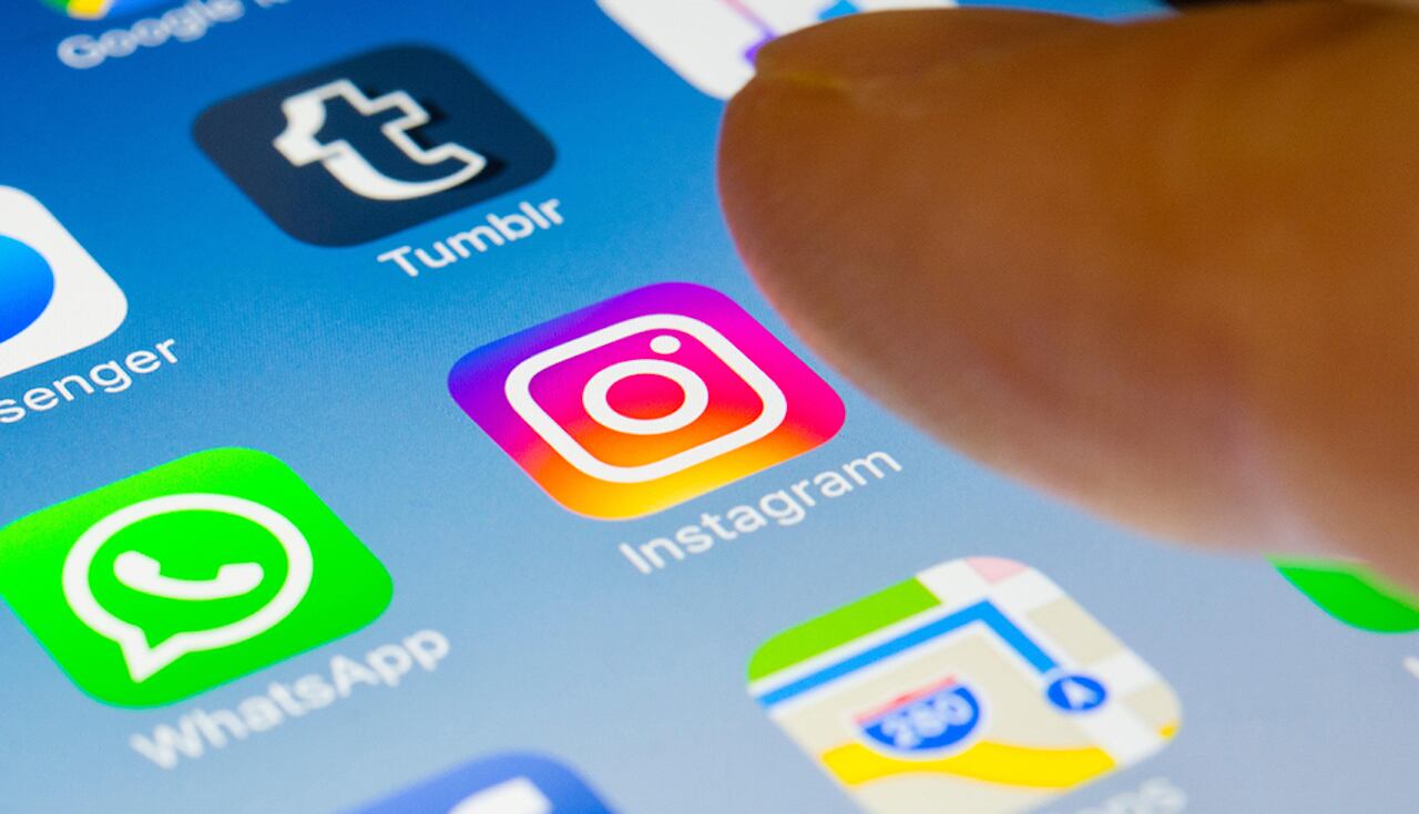 Instagram social media app close up on iPhone smart phone screen