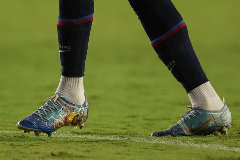 Aubameyang con sus zapatos de Dragon Ball ante el Inter de Miami