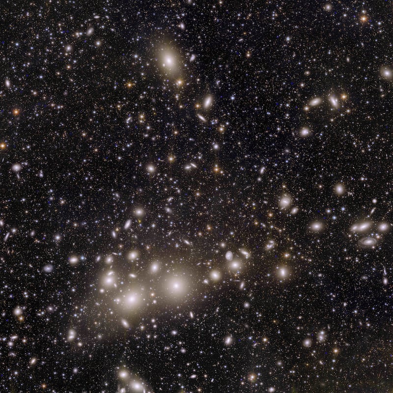 Euclid’s view of the Perseus cluster of galaxies. Fuente: Esa