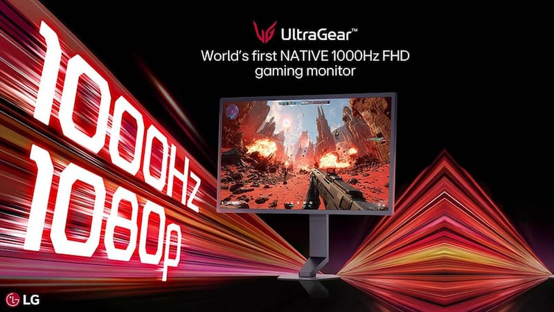 Primer monitor del mundo a 1000 Hz, es de LG.