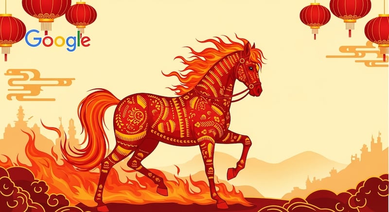 Caballo de Fuego en Google - Año nuevo Chino FW/Whisk