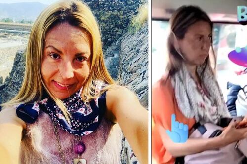 ¿Se le descompuso la nave? Captan a Mafe Walker durante viaje en combi