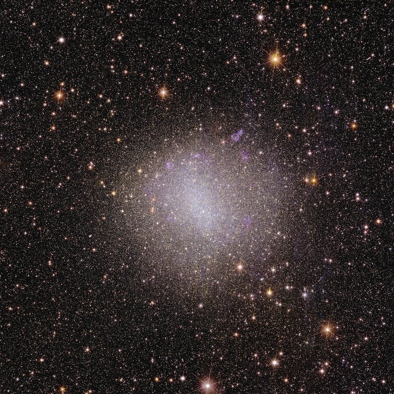 Euclid’s view of irregular galaxy NGC 6822. Fuente: ESA
