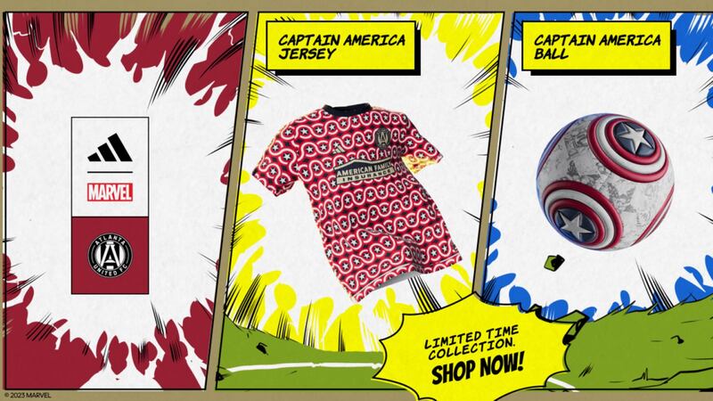 Camiseta y balón del Capitán América